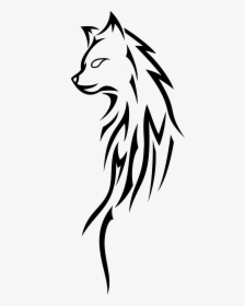 Dog Drawing Tribe Clip Art - Tribal Wolf Png Vector, Transparent Png, Free Download