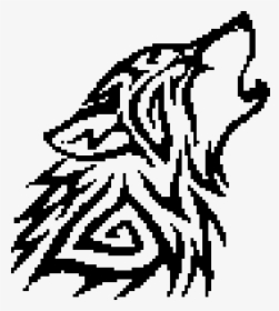 Transparent Tribal Wolf Png - Pixel Art Grid For Minecraft, Png Download, Free Download