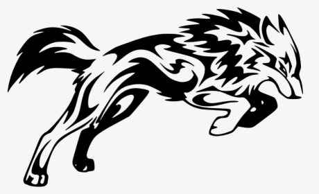 Gray Wolf Tattoo Coyote Tribe Clip Art - Wolf Tribal, HD Png Download, Free Download
