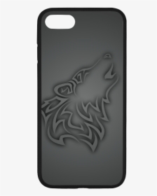 Mens Black Wolf Tribal Rubber Case For Iphone 7 - Mobile Phone Case, HD Png Download, Free Download