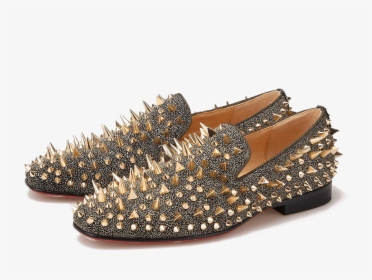 Men Orange Spike Loafers, HD Png Download, Free Download