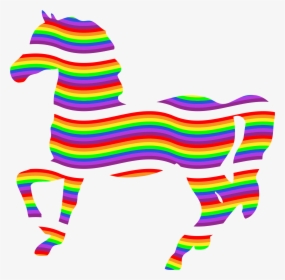 Transparent Rainbow Frame Png - Colorful Horse Clipart, Png Download, Free Download