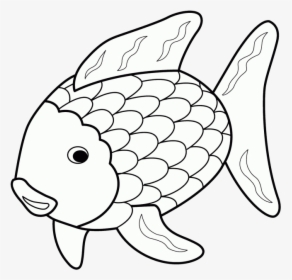 Fish Black And White Rainbow Clipart Clipartfox Transparent - Water Animals In Drawing, HD Png Download, Free Download