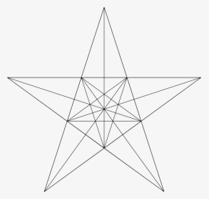 Geometric Star Wireframe Big - Geometric Star Transparent, HD Png Download, Free Download
