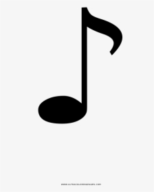 Nota-musical Página Para Colorear - Transparent Music Note Button, HD Png Download, Free Download