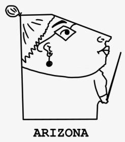 Funny Outline Map Of Arizona - Love, HD Png Download, Free Download