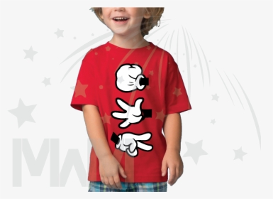 Rock Paper Scissors Disney Mickey Mouse Hands Cool - My First Trip To Disney Red Shirts, HD Png Download, Free Download