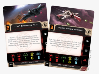 Fantasy Flight Games Star Wars X Wing Arc 170 Starfighter - X Wing 2.0 Republic Cards, HD Png Download, Free Download
