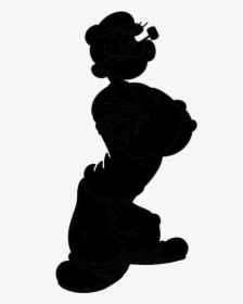 Popeye Png Drawing - Silhouette, Transparent Png, Free Download