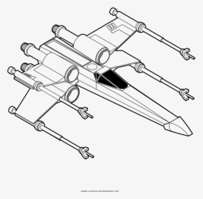 X-wing Coloring Page - X Wing Para Colorir, HD Png Download, Free Download