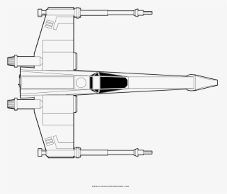 X-wing Coloring Page - X Wing Para Colorir, HD Png Download, Free Download