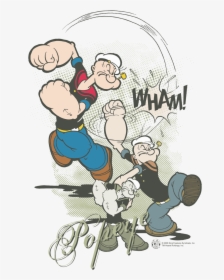 Popeye Three Part Punch Mens Regular Fit Shirt Sons - Popeye The Sailor Man, HD Png Download, Free Download