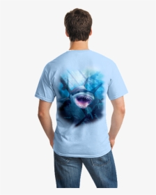 Obx Shipwreck Shark T-shirt - Gildan Gray T Shirt Back, HD Png Download, Free Download