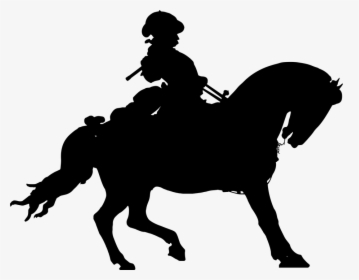 Cowboy Rider Silhouette - Silhouette Of Man On Horse, HD Png Download, Free Download