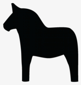 Horse Clipart Patriotic Transparent - Dala Horse Black And White, HD Png Download, Free Download