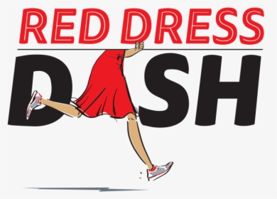 Red Dress Dash Logo With Cartoon Woman Legs Standing - Jumping, HD Png Download, Free Download