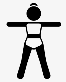 Woman Stanging Up Stretching Arms And Legs - Open Legs Icon, HD Png Download, Free Download