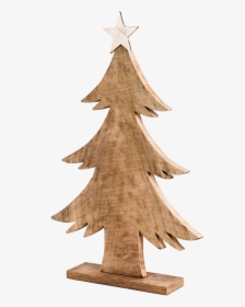 Wooden Fir Tree With Aluminium Star, 51 Cm - Christmas Tree, HD Png Download, Free Download