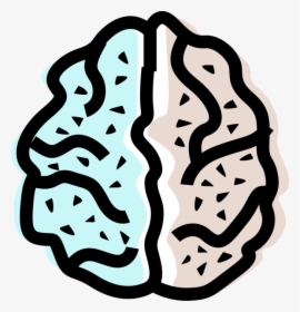 Vector Illustration Of Human Brain Left And Right Hemisphere, HD Png Download, Free Download