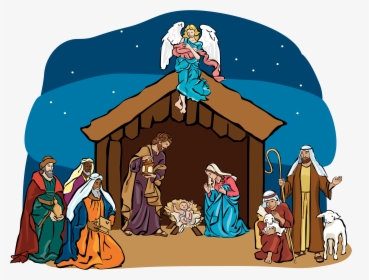 Nativity Scene Clipart - Three Wise Men Clip Art, HD Png Download - kindpng