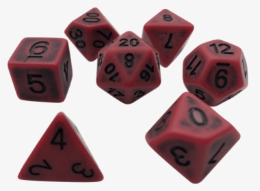 Rusted Red- Plastic Set Of 7 Polyhedral Rpg Dice For - Dice, HD Png Download, Free Download