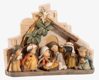 Nativity Scene With House Scenery - Nativity Scene, HD Png Download, Free Download