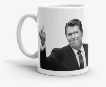 President Ronald Reagan Flipping The Bird Mug - Ronald Reagan Coffee Mug, HD Png Download, Free Download