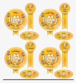"honey Jar Label - Circle, HD Png Download, Free Download