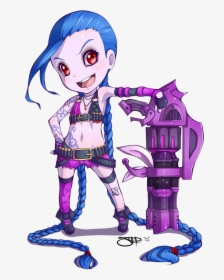 Jinx Png Transparent Image - Jinx League Of Legends Chibi, Png Download, Free Download