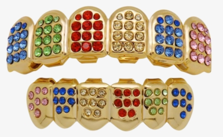 Colorful Teeth Grillz - Colorful Grillz, HD Png Download, Free Download