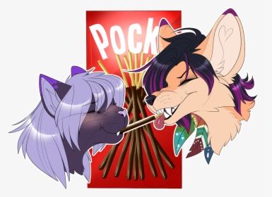 Pocky Game Couples Random And Flash - Cartoon, HD Png Download, Free Download