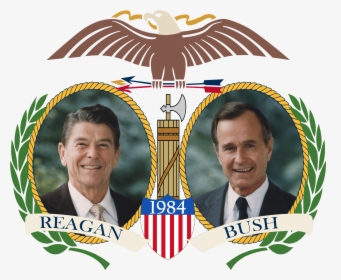 Gop 84 Nominees - Hw Bush And Reagan, HD Png Download, Free Download