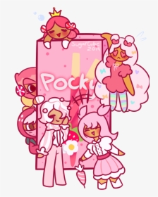 Strawberry Pocky  i Will Do More Crob Pocky Themed - Pocky Aesthetics Whipped Cream Cookie, HD Png Download, Free Download