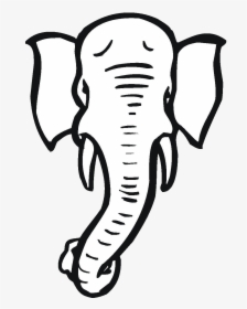 Elephant Best Cute Clipart Black And White Transparent - Elephant Trunk Clip Art, HD Png Download, Free Download