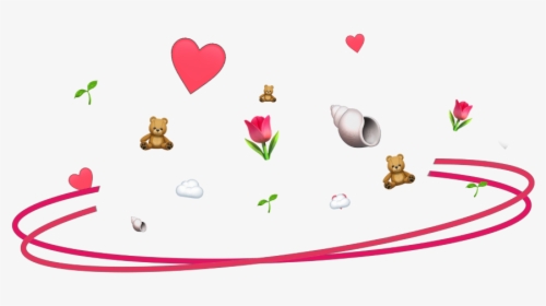 #halo #ring #emoji #emojicombo #heart #pink #tulip - Heart, HD Png Download, Free Download
