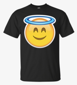 Heaven Angel Ring Smiley Emoji Emoticon T Shirt - T-shirt, HD Png Download, Free Download