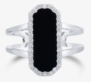 Roberto Coin Art Deco Ring With Diamonds And Black - Engagement Ring, HD Png Download, Free Download