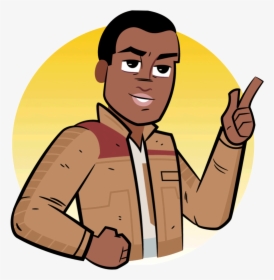Star Wars The Last Jedi Animated Facebook Messaging - Finn Gif Png Star Wars, Transparent Png, Free Download