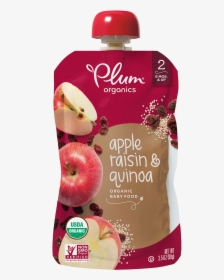 Apple, Raisin & Quinoa - Plum Organics Pouches Banana Zucchini Amaranth, HD Png Download, Free Download