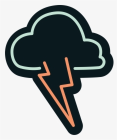 Lightning Cloud Neon Svg Cut File, HD Png Download, Free Download