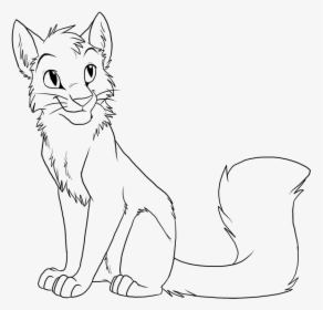 Warrior Cat Drawing Outline Friwm - Warrior Cat Coloring Pages Lineart, HD Png Download, Free Download