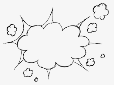 Speech Bubble Clipart Drawn Thought Png - Drawings Of Explosions, Transparent Png, Free Download