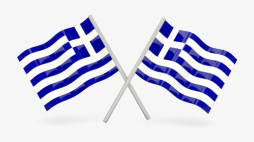 Two Wavy Flags - Greece And Canada Flag, HD Png Download, Free Download