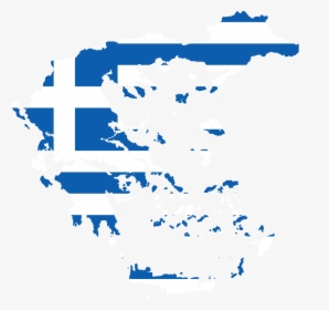 Flag Map Of Greece - Greece Vector Map Flag, HD Png Download, Free Download