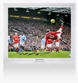 Wayne Rooney Signed Manchester United Photo - Wayne Rooney Bicycle Kick Wallpaper Hd, HD Png Download, Free Download