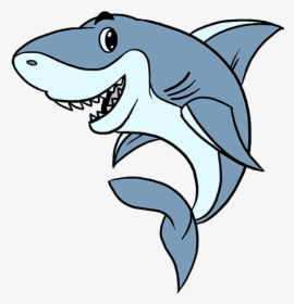How To Draw A Cartoon Shark Easy Step By Drawing Guides - Shark Drawing, HD Png Download, Free Download