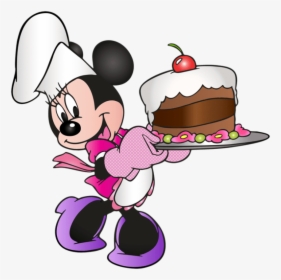 Minnie Mouse Holding A Cake, HD Png Download, Free Download