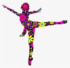 Clipart - Colorful Dancer Silhouette Png, Transparent Png, Free Download