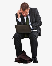 Office People Png - Man In Suit Sitting, Transparent Png - kindpng