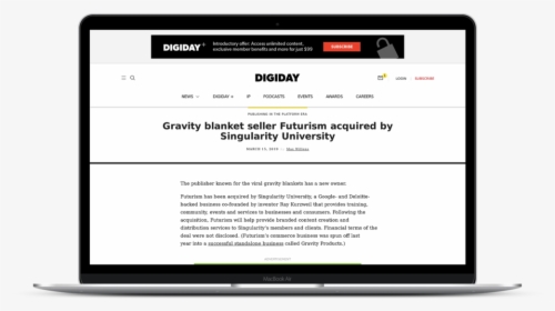 Digiday Gravity Futurism, HD Png Download, Free Download